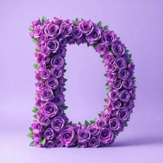 Purple rose 2 — letter D