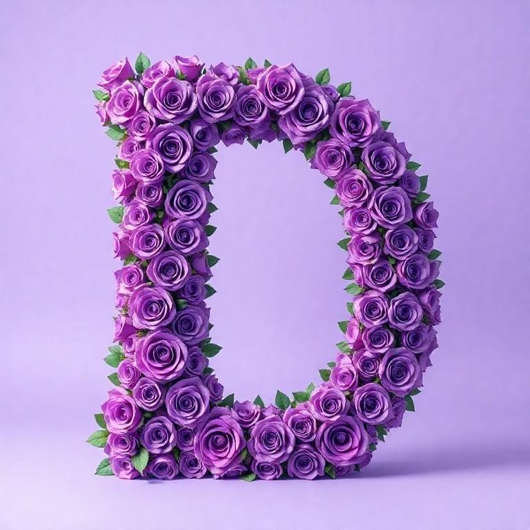 Purple rose 2 — letter D