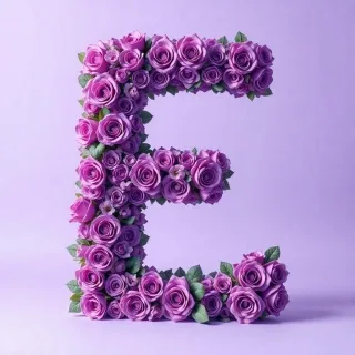 Purple rose 2 — letter E