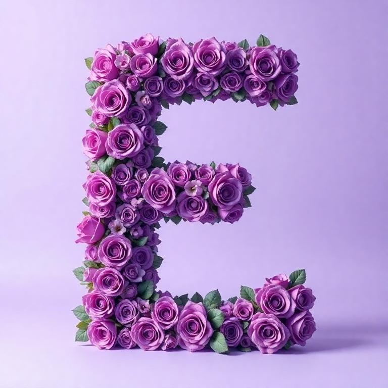 Purple rose 2 — letter E