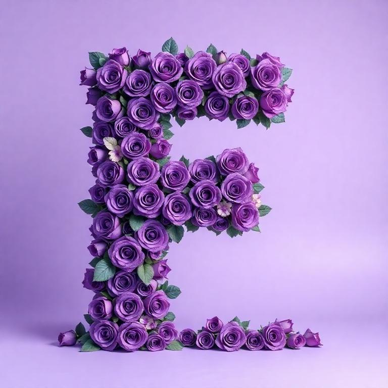 Purple rose 2 — letter F