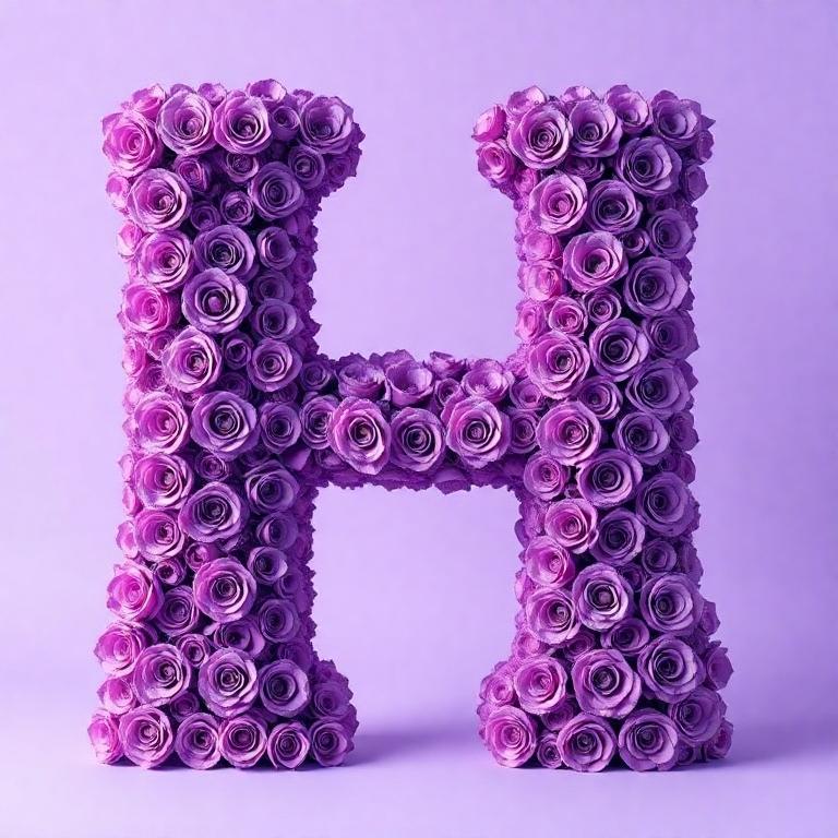 Purple rose 2 — letter H
