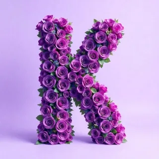 Purple rose 2 — letter K