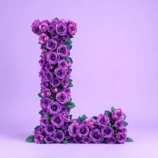 Purple rose 2 — letter L