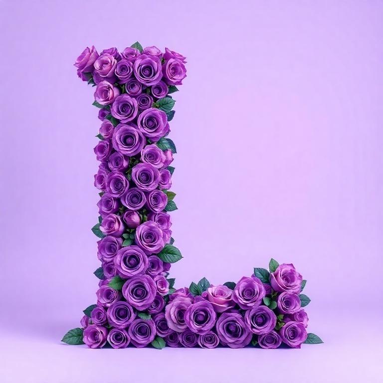Purple rose 2 — letter L