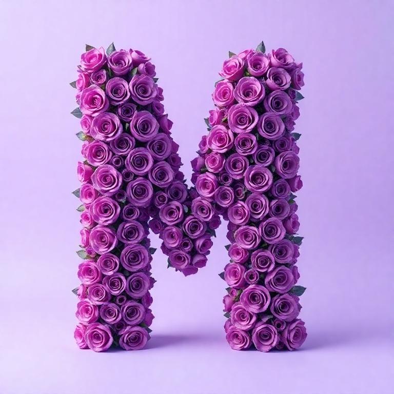 Purple rose 2 — letter M