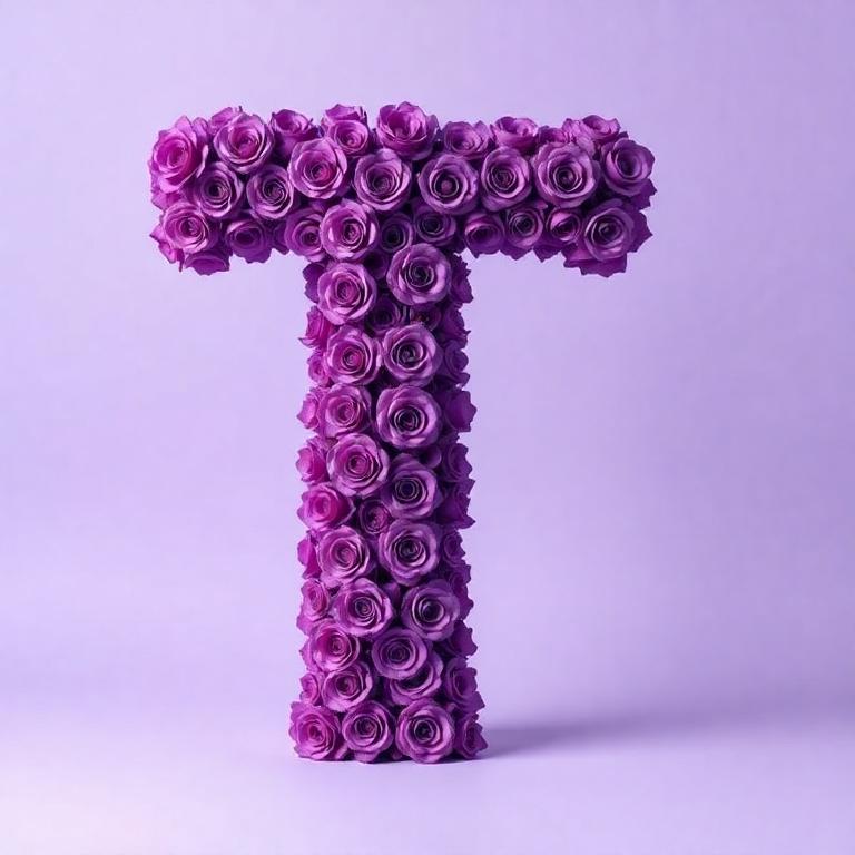 Purple rose 2 — letter T