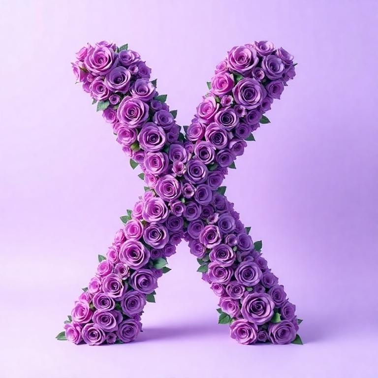 Purple rose 2 — letter X