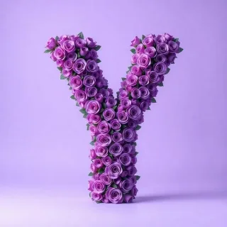 Purple rose 2 — letter Y