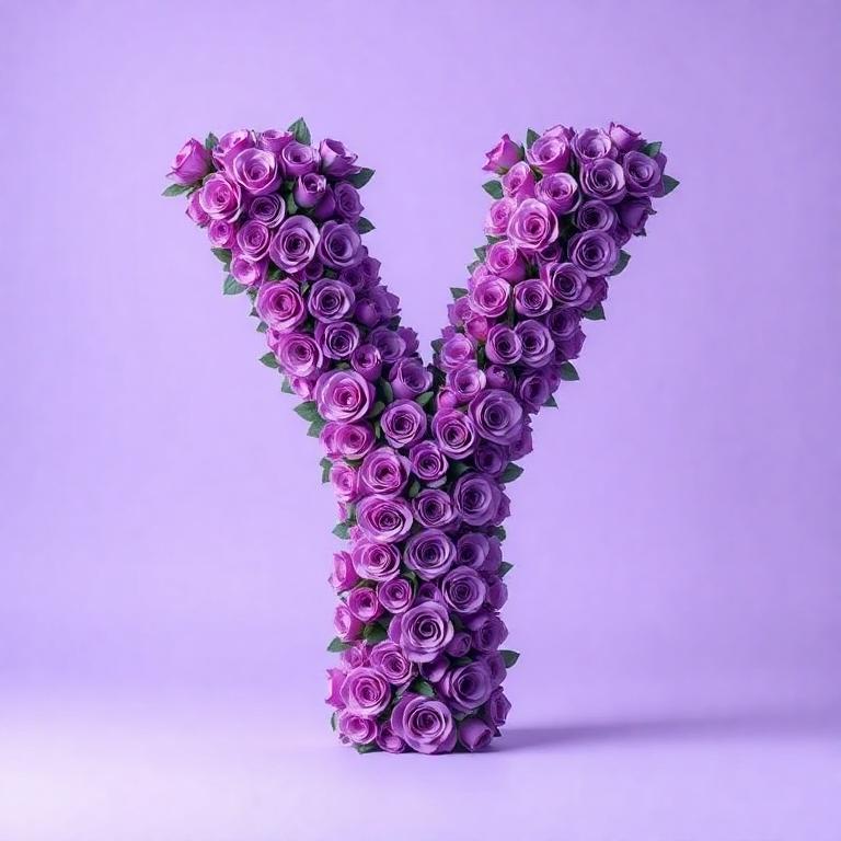Purple rose 2 — letter Y