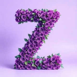 Purple rose 2 — letter Z