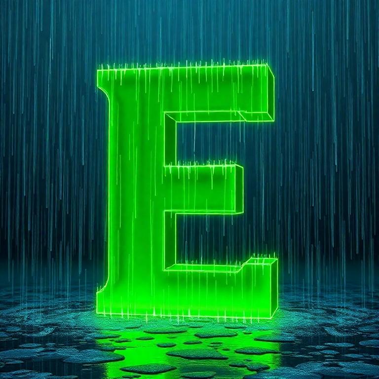 Rain — letter E