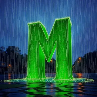 Rain — letter M