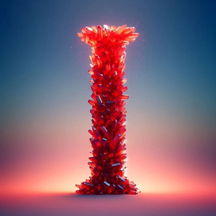 Red crystal — letter I
