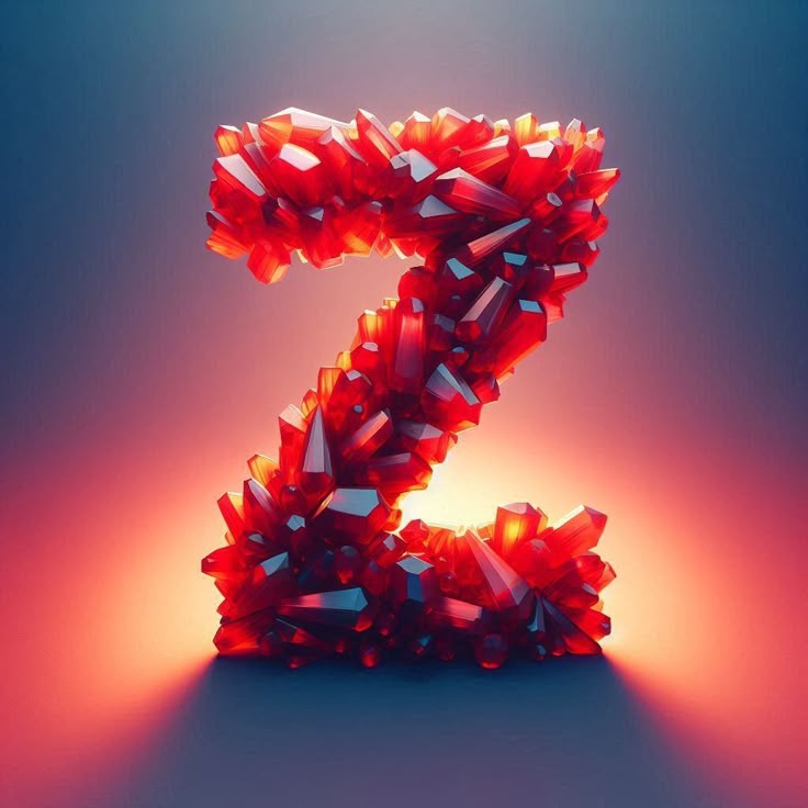 Red crystal — letter Z