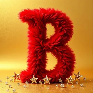 Red fur — letter B