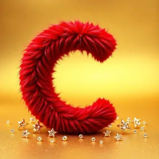 Red fur — letter C