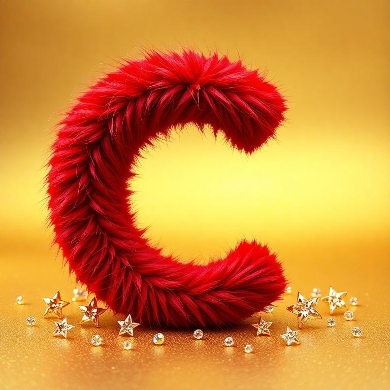 Red fur — letter C
