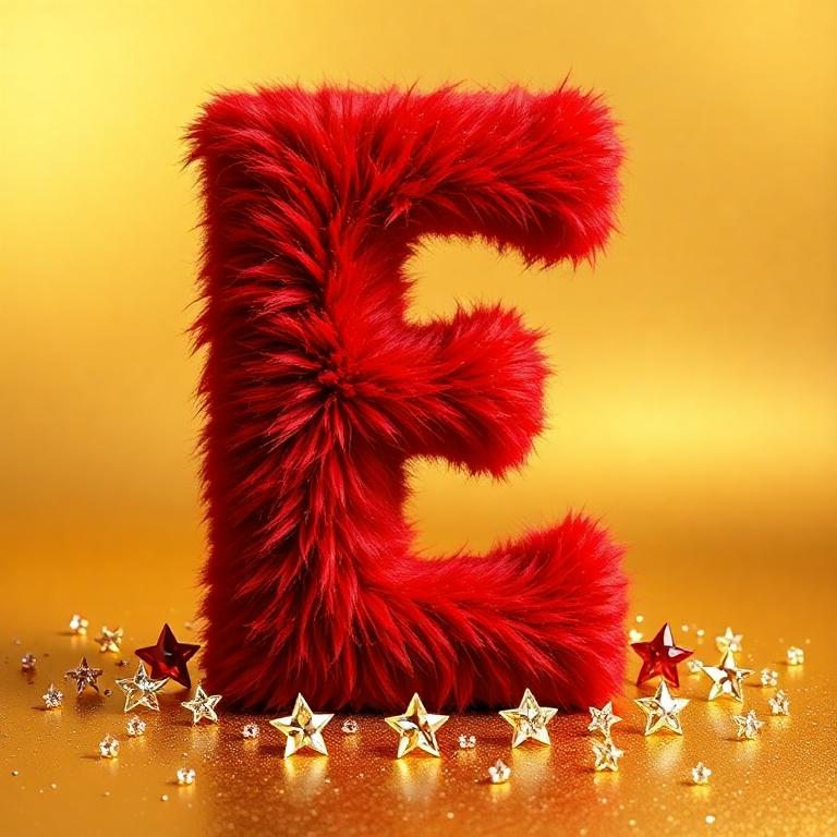 Red fur — letter E