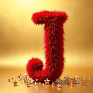 Red fur — letter J