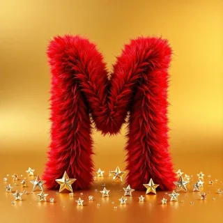 Red fur — letter M