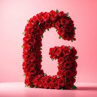 Red rose — letter G