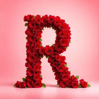 Red rose — letter R