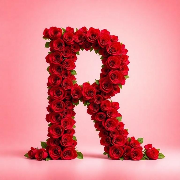 Red rose — letter R
