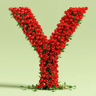 Red tulips — letter Y