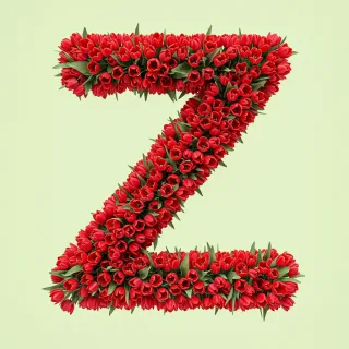 Red tulips — letter Z