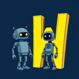Robot — letter W