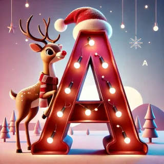 Rudolph — letter A (variant 2)