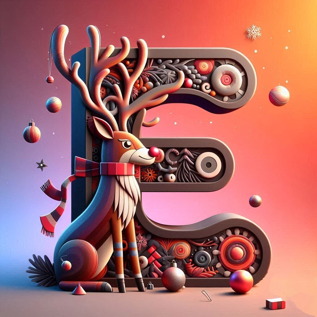 Rudolph — letter E (variant 2)