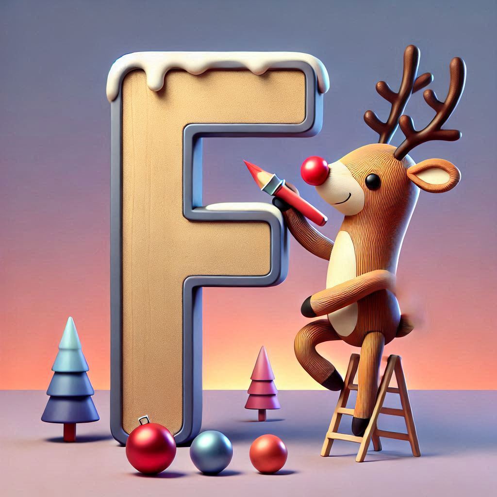 Rudolph — letter F (variant 2)