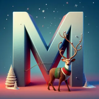 Rudolph — letter M (variant 2)