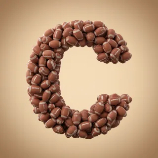 Rugby balls — letter C