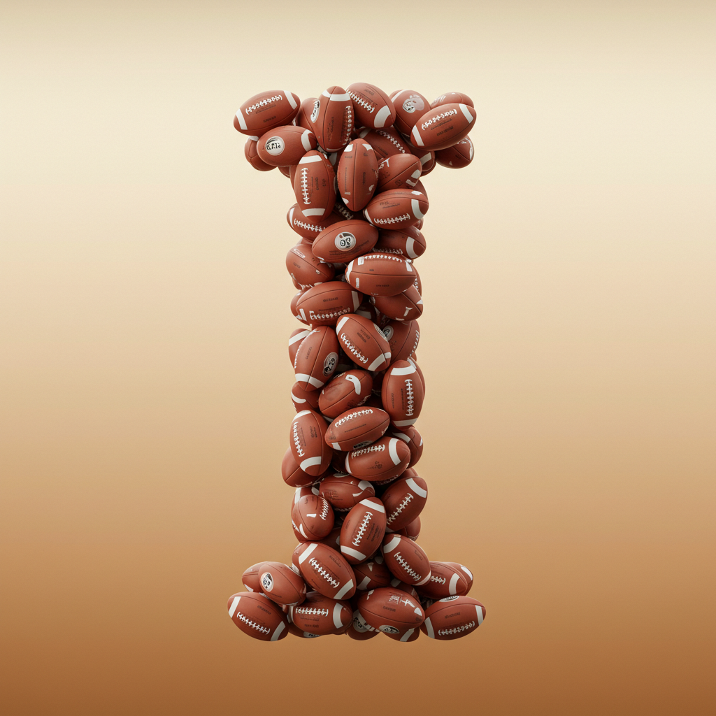 Rugby balls — letter I (variant 2)