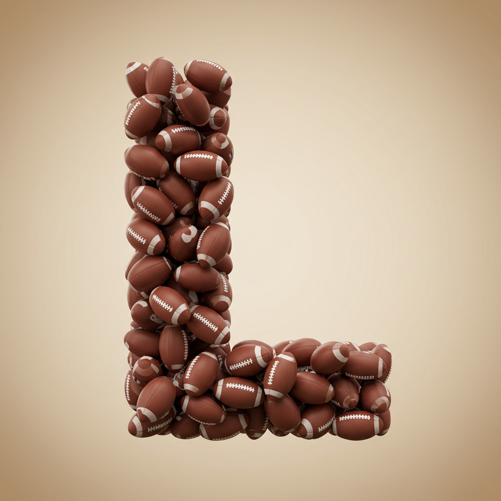Rugby balls — letter L