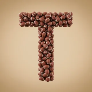 Rugby balls — letter T