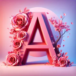 Sakura tree 2 — letter A (variant 2)