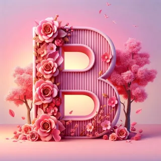 Sakura tree 2 — letter B (variant 2)
