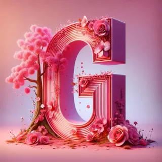 Sakura tree 2 — letter G (variant 2)