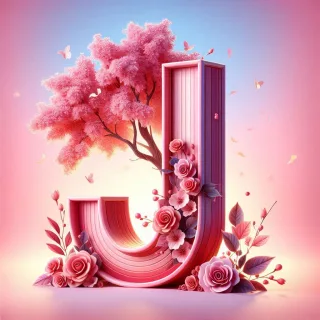 Sakura tree 2 — letter J (variant 2)