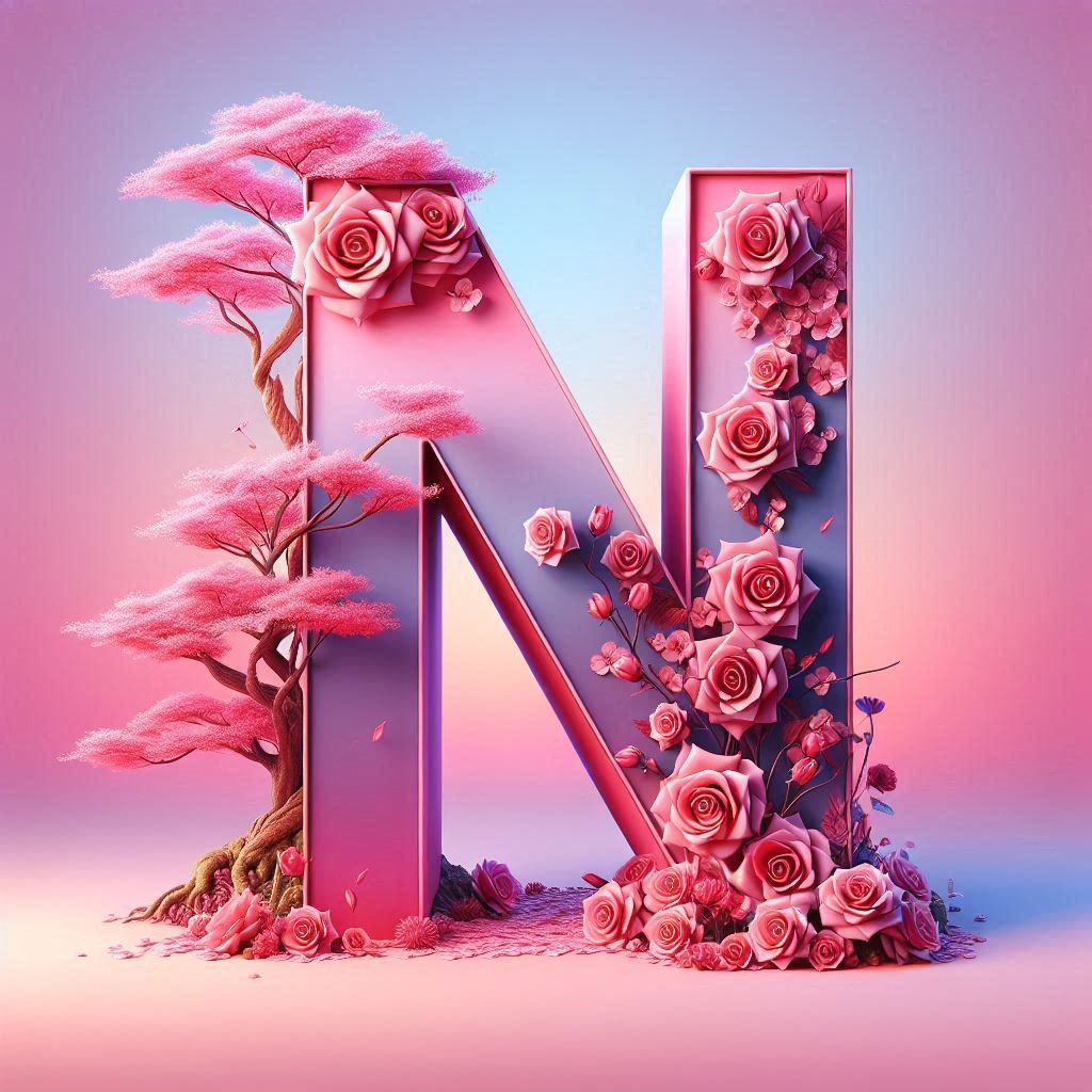 Sakura tree 2 — letter N (variant 2)