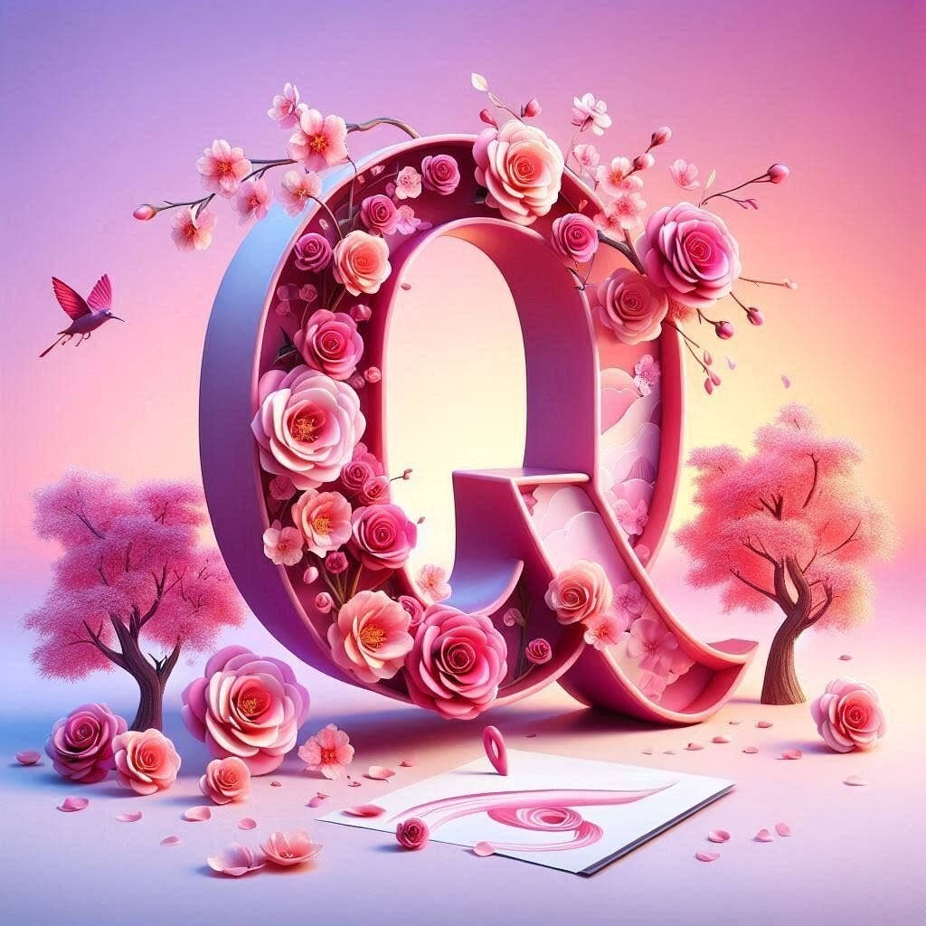 Sakura tree 2 — letter Q (variant 2)
