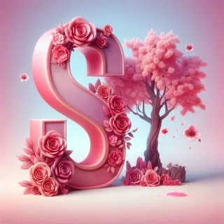 Sakura tree 2 — letter S (variant 2)