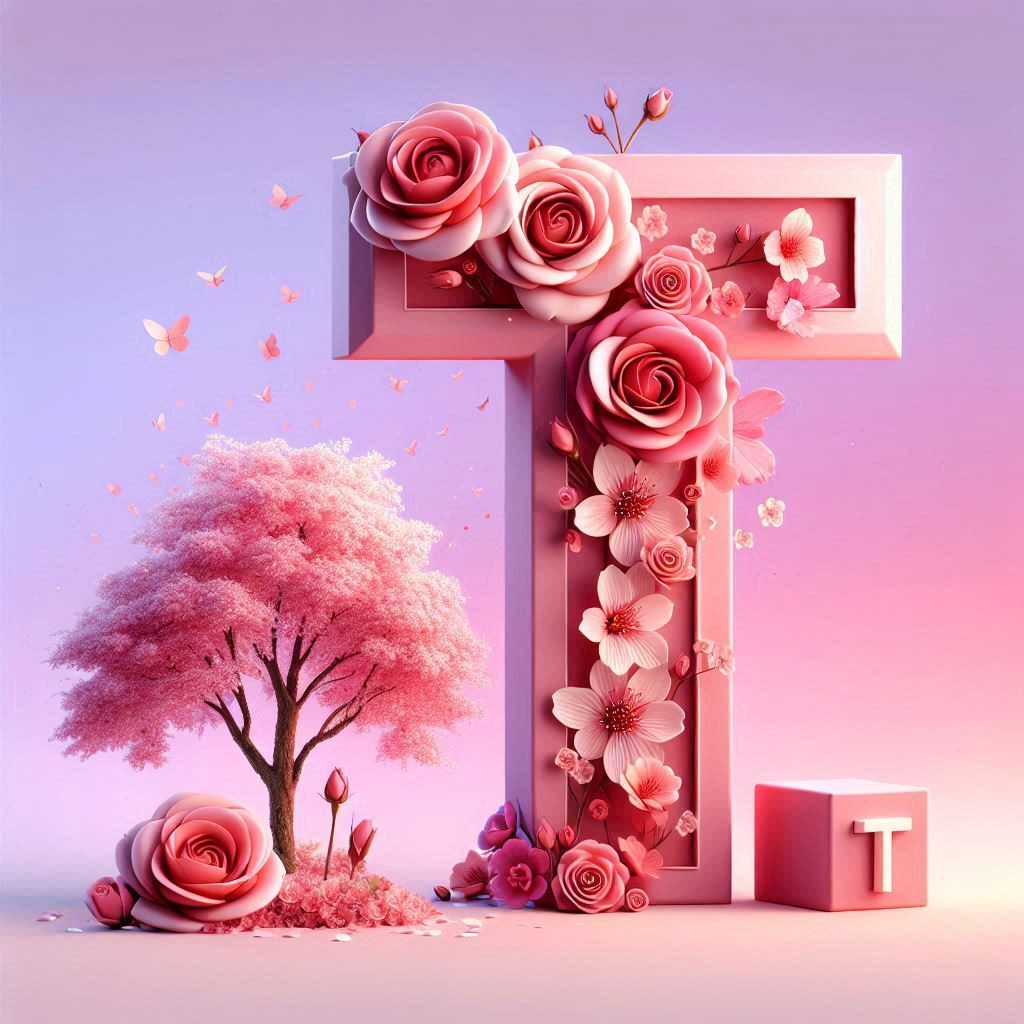 Sakura tree 2 — letter T (variant 2)