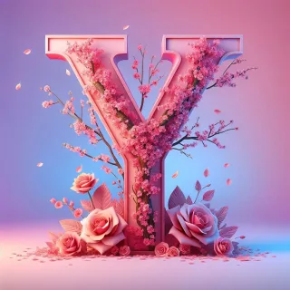 Sakura tree 2 — letter Y (variant 2)