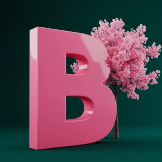 Sakura tree — letter B