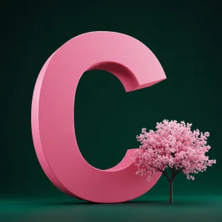 Sakura tree — letter C